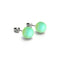 Émeraude | Argent sterling .925 | Boucles d'Oreilles Sirène Verre